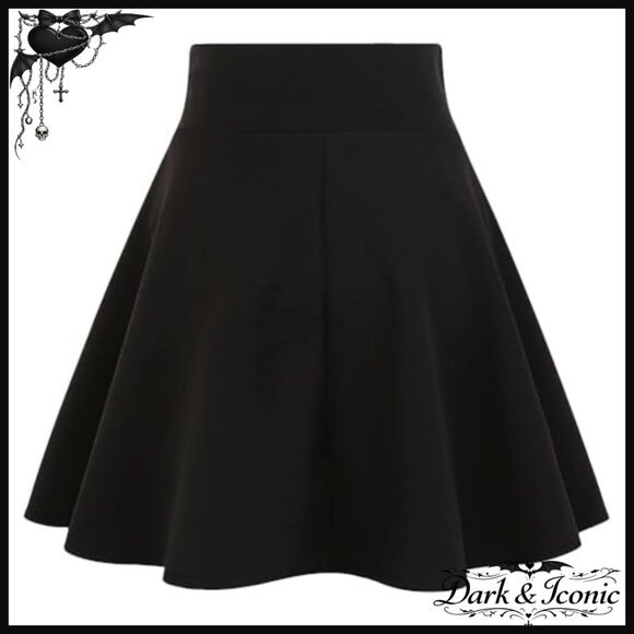 High Waist Pleated Mini Skirt, 100% Cotton, A-Line Style, Casual Wear - Picture 3 of 6